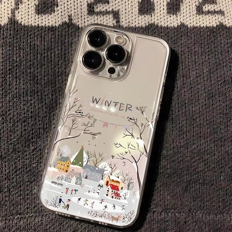 Phone Cases Galaxy A16 5G - Capa Transparente de Inverno com Neve