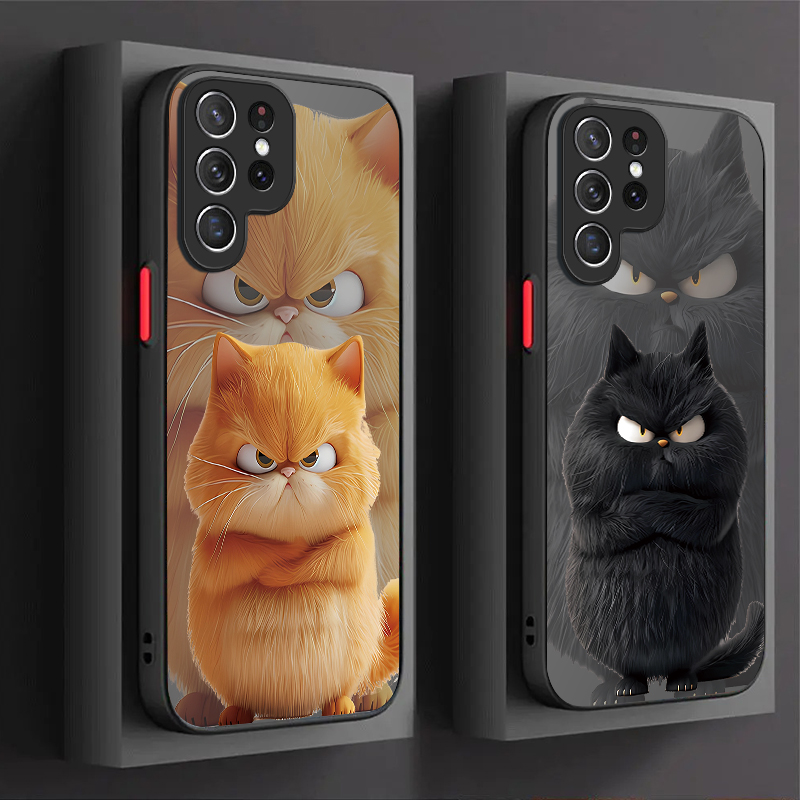Phone Cases Galaxy A16 5G - Capa Estilo Casal Gato Zangado para