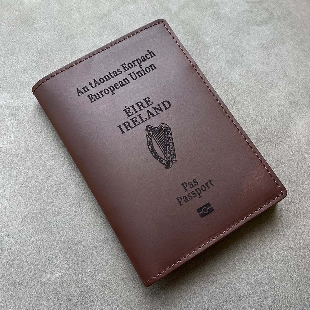 Phone Cases Ireland - irlandês capa passaporte personalizada do couro