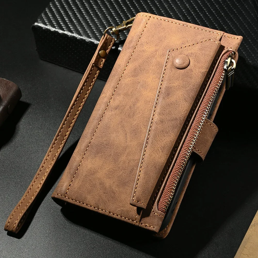 Phone Cases H&M - Zíper couro flip case crossbody para