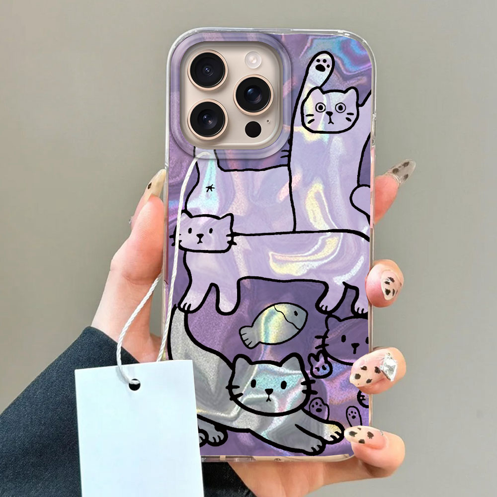 Linha roxa gato peixe textura  - Phone Cases Xr Iphone avaliação e preço