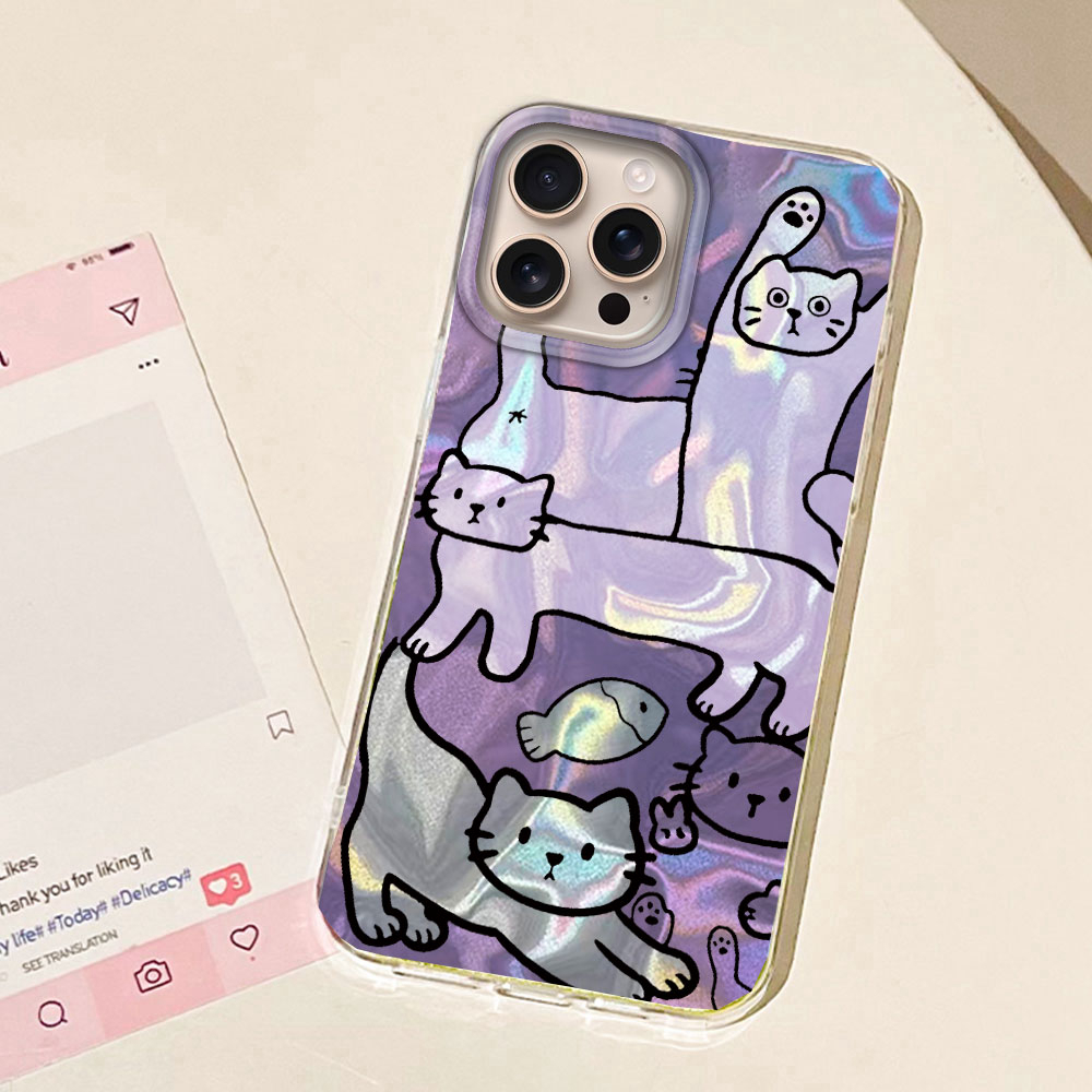 Linha roxa gato peixe textura  - Phone Cases Xr Iphone avaliação e preço